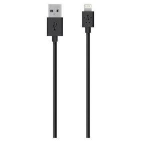 BELKIN PVC A-LTG CABLE 2M, BLACK F8J023bt2M-BLK