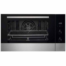 Built in Electric Multifunction Oven, 90cm, 77 Ltrs Capacity, Retractable Knobs, Steel, Great insulation, the oven door stays cool