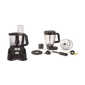 Moulinex Double Force Food Processor, Black, Plastic, FP821827