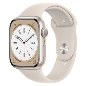 Apple Watch Series 8 GPS 41mm Starlight Aluminium Case with Starlight Sport Band - Regular - MNP63AE/A