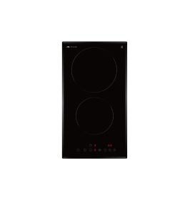 MIILLEN Built in Electric hob, 30 cm Black Glass, 2 Heating Zones, 3000W, Touch Control, MEH 301 BL, 3 Year Warranty