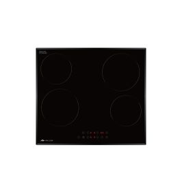 MIILLEN Built in Electric hob, 60 cm Black Glass, 4 Heating Zones, 6000W, Touch Control, MEH 601 BL, 3 Year Warranty