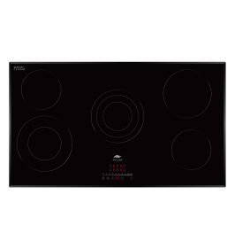 MILLEN 90 cm Built-in Electric Hob 5 Heating Zones - MEH 902 BL, Kanger Glass Ceramic, 8700 Watts, Hi-Light Heating Elements, Touch and Slider Control, 3 Year Warranty