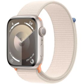 APPLE WATCH SERIES 9 GPS 45MM STARLIGHT ALUMINIUM CASE WITH STARLIGHT SPORT LOOP