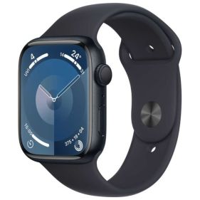 Apple Watch Series 9 GPS + Cellular 41mm Midnight Aluminum Case with Midnight Sport Band S/M - MRHR3QA/A