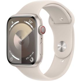 Apple Watch Series 9 GPS + Cellular 41mm Starlight Aluminum Case with Starlight Sport Band M/L - MRHP3QA/A