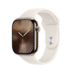 Apple Watch Series 10 GPS 42mm Rose Gold Aluminium Case with Light Blush Sport Band - M/L (2024) Pre-Order