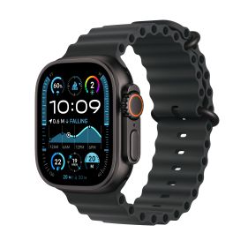 Apple Watch Ultra 2 GPS + Cellular 49mm Black Titanium Case with Black Ocean Band (2024) 