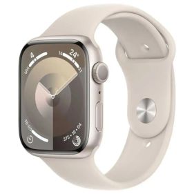 Apple Watch Series 9 GPS 41mm Starlight Aluminum Case with Starlight Sport Band S/M - MR8T3QA/A