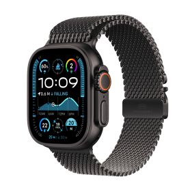 Apple Watch Ultra 2 GPS + Cellular 49mm Black Titanium Case with Black Titanium Milanese Loop - L (2024) Pre-Order