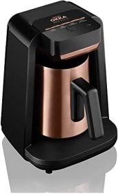 ARZUM OKKA RICH SPIN M COFFEE MACHINE (BLACK & COPPER)