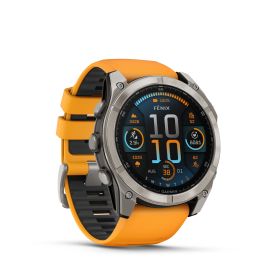 GARMIN FENIX 8 - 51 MM, AMOLED, SAPPHIRE TITANIUM WITH SPARKORANGE/GRAPHITE SILICONE BAND